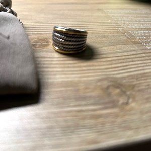 **SOLD** 100% Authentic David Yurman Two Tone 5 row cable band ring